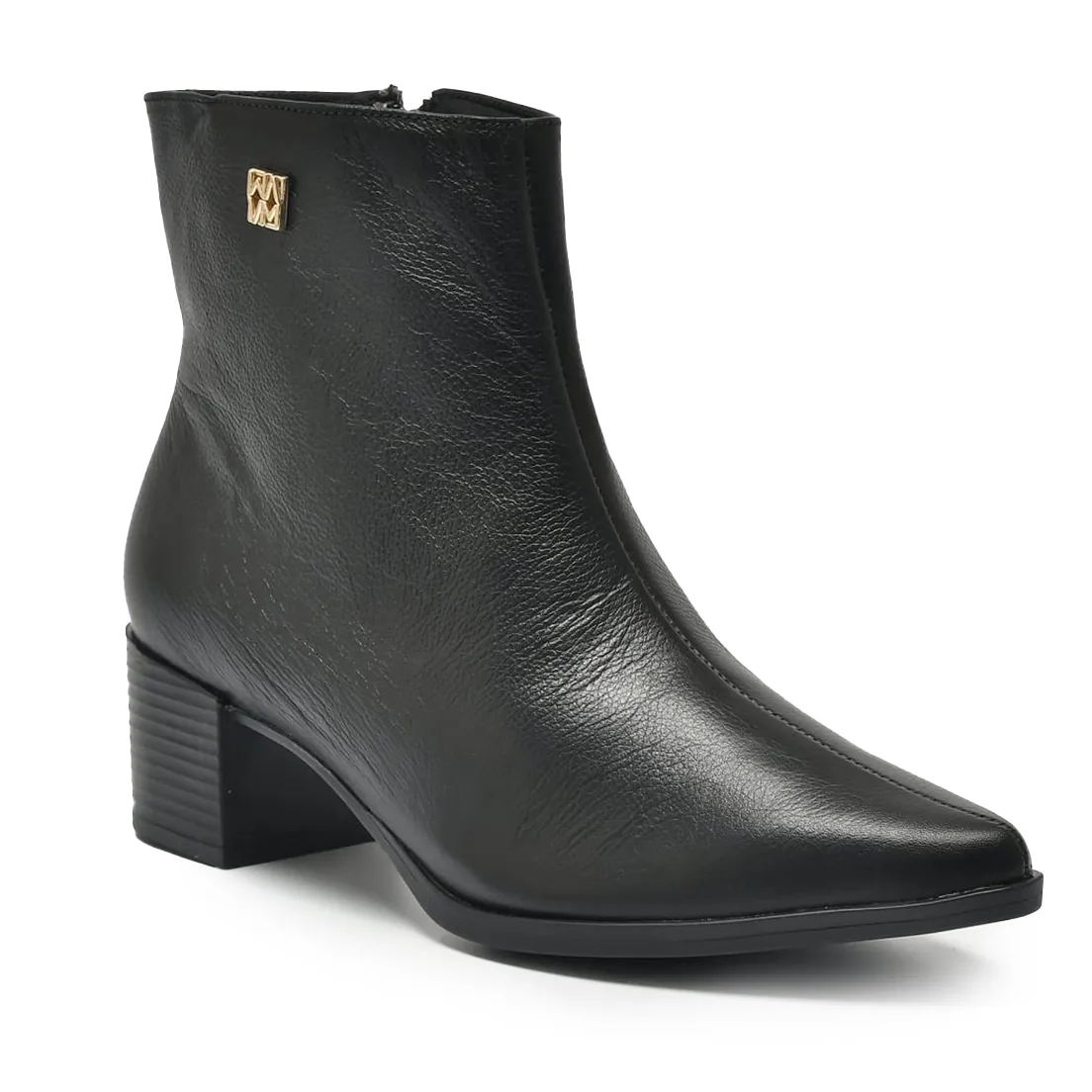 Via Marte Bota 231-007-01 Preto Couro -2-